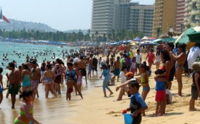 Bañistas en playas mexicanas