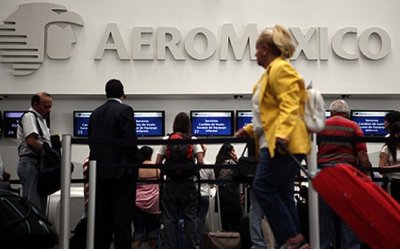 Mostrador de Aeroméxico en AICM