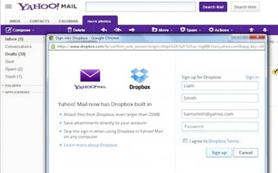 Yahoo! y Dropbox