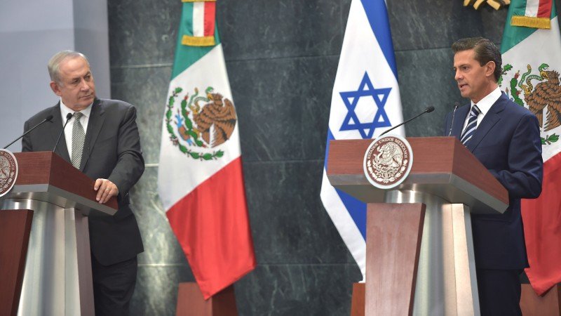 Benjamín Netanyahu y Enrique Peña Nieto