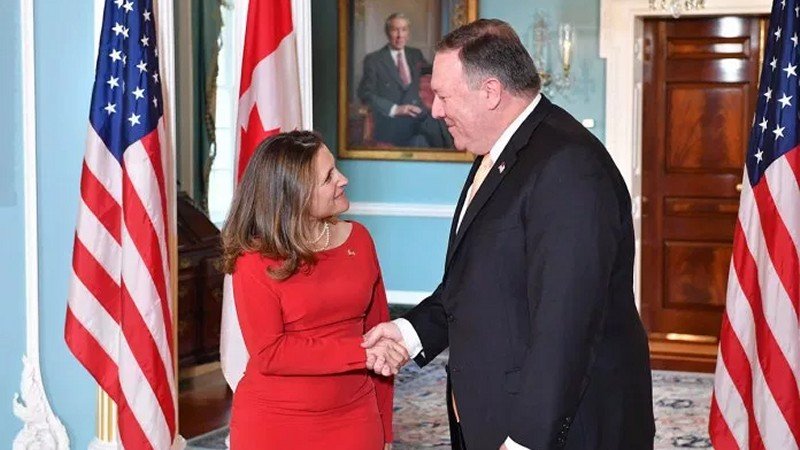 Chrystia Freeland y Robert Lighthizer